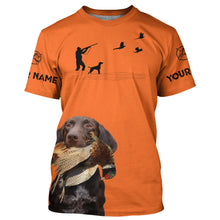 Load image into Gallery viewer, Solid liver GSP Dog Pheasant Hunting customized Name Shirts for Bird Hunting adventures FSD3935