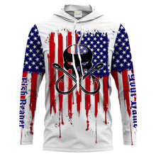 Load image into Gallery viewer, Fishing Hooks Skull Fish Reaper American Flag UV Protection Shirts, Patriotic Fishing Apparel - Personalized Gifts  FSD2258