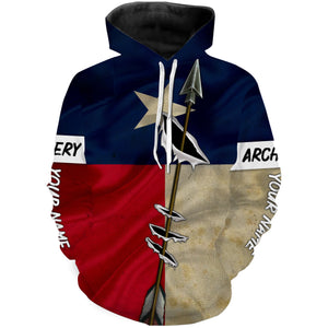 Archery TX Texas flag custom Name All over printed Shirt, Hoodie - Personalized Archers Gifts FSD3093