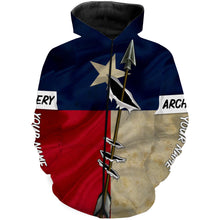 Load image into Gallery viewer, Archery TX Texas flag custom Name All over printed Shirt, Hoodie - Personalized Archers Gifts FSD3093