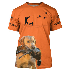 Yellow Lab Pheasant Hunting Clothes, best personalized Upland hunting clothes, hunting gifts FSD3901