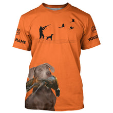 Load image into Gallery viewer, Silver Lab Pheasant Hunting Clothes, best personalized Upland hunting Shirts, hunting gifts FSD3949