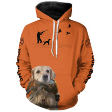 Load image into Gallery viewer, Golden Retriever Dog Pheasant Hunting Custom name Orange Shirts for Upland hunters FSD3952