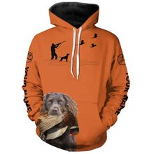 Load image into Gallery viewer, Boykin Spaniel Dog Pheasant Hunting Custom name Orange Shirts for Upland hunters FSD3953