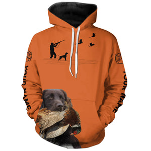 Small Munsterlander Dog Pheasant Hunting Custom name Orange Shirts for Upland hunters FSD3957