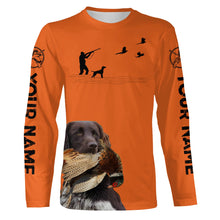 Load image into Gallery viewer, Small Munsterlander Dog Pheasant Hunting Custom name Orange Shirts for Upland hunters FSD3957