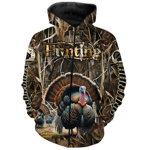 Personalized Turkey Hunting Clothes, Wild Turkey Hunting Camo Shirts for Men Women FSD4416