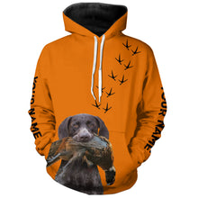 Load image into Gallery viewer, German Shorthaired Pointer Dog Pheasant Hunting Blaze Orange custom Name Hunting Hoodie, T-shirt FSD3968