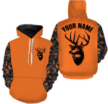 Load image into Gallery viewer, Deer hunting Custom Name Full Printing Orange Shirts, Personalized hunting Shirt for Men, Women - FSD3131