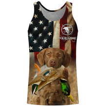 Load image into Gallery viewer, Best Duck Hunting Dog Chesapeake Bay Retriever American flag 3D All over printed Shirts FSD3863