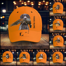 Load image into Gallery viewer, Hunting Dogs Pheasant Hunting Blaze Orange Custom Name Hat for Men, Choose hunting dog breeds FSD3967