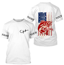 Load image into Gallery viewer, Personalized Walleye Fishing Jerseys American Flag, Walleye Fisherman Performance Fishing UV Protection Shirts - FSD2516