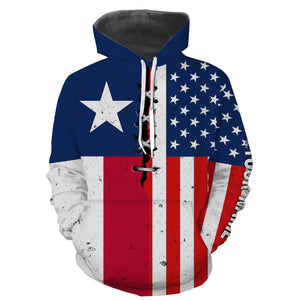 Texas Flag And American Flag 3D Shirt Personalized all over print, Gift Idea USA Patriotic Texas  - TNN587