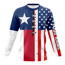 Load image into Gallery viewer, Texas Flag And American Flag 3D Shirt Personalized all over print, Gift Idea USA Patriotic Texas  - TNN587