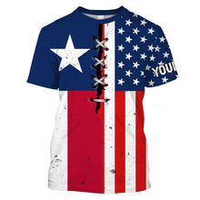 Load image into Gallery viewer, Texas Flag And American Flag 3D Shirt Personalized all over print, Gift Idea USA Patriotic Texas  - TNN587