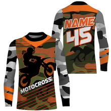 Load image into Gallery viewer, Camo Motocross Personalized Jersey UPF30+ UV Protect, Dirt Bike Racing Motorcycle Off-road Youth Riders| NMS450