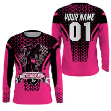 Load image into Gallery viewer, Motocross Mom Personalized Jersey UPF30+ Pink Dirt Bike Mom Racing Shirt Mother&#39;s Day Gift NMS1385