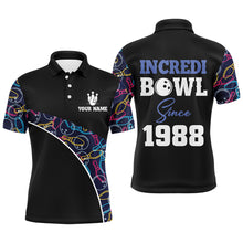 Load image into Gallery viewer, Funny Bowling Shirt for Men Custom Name Incredi Bowl Since Polo Short Sleeve Bowler Jersey NBP114