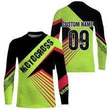 Load image into Gallery viewer, Personalized Motocross Jersey UPF30+ Dirt Bike Bikers Off-Road Adult&amp;Kid Riders MX Racing Shirt| NMS764