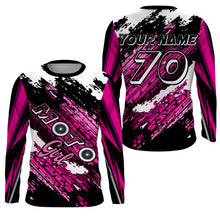 Load image into Gallery viewer, MotoGirl Custom Motocross Jersey UPF30+ Adult&amp;Kid Pink Dirt Bike Racing Off-Road MX Motorcycle| NMS848