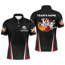 Load image into Gallery viewer, Personalized Flame Bowling Shirt for Men, Custom Team's Name Bowling Lovers Vintage Bowler Jersey NBP125