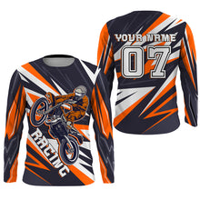 Load image into Gallery viewer, Personalized Racing Jersey Orange UPF30+ Youth Men Women Dirt Bike Shirt Supercross Motocross NMS1464