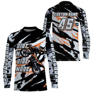 Supercross Custom Jersey UPF30+ Dirt More Ride More Men Women Kid Dirt Bike SX Racing Shirt NMS1366