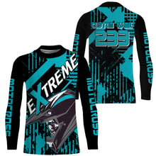 Load image into Gallery viewer, Custom Dirt Bike Jersey Blue UPF30+ Youth Men Women Extreme Motocross Racing Shirt Off-road NMS1372