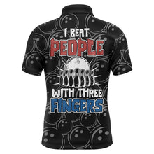 Load image into Gallery viewer, Funny Men Bowling Shirt Personalized Polo Short Sleeve American Flag Bowler Jersey NBP109