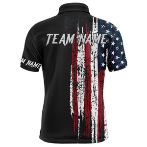 American Flag Bowling Shirt for Men Custom Bowling Jersey for Team Patriots Bowlers Polo Shirt NBP149