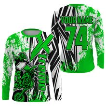 Load image into Gallery viewer, Custom Motocross Jersey Green UPF30+ Youth Men Women Xtreme Dirt Bike Shirt Racing NMS1421