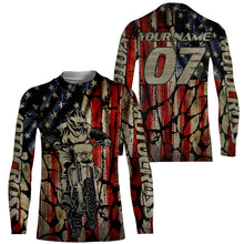 Load image into Gallery viewer, Personalized Patriotic MX Jersey UPF30+ Adult&amp;Kid Motocross Racing American Biker Motorcycle US Jersey| NMS718