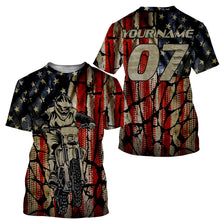 Load image into Gallery viewer, Personalized Patriotic MX Jersey UPF30+ Adult&amp;Kid Motocross Racing American Biker Motorcycle US Jersey| NMS718