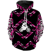 Load image into Gallery viewer, Pink Camo Girl Motocross Jersey Personalized Female Rider Shirt Motorcycle Women Jersey| NMS496