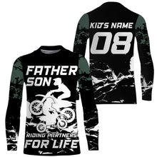 Load image into Gallery viewer, Father &amp; Son Riding Partners Personalized Riding Jersey UV Racing Shirt Motocross Dirt Bike Dad| NMS518