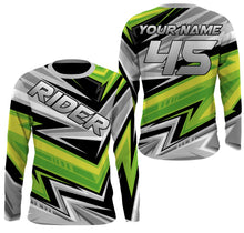 Load image into Gallery viewer, Personalized Riding Jersey UPF30+ UV Protect Long Sleeves, Motocross Dirt Bike Motorcycle Racewear| NMS396