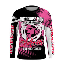 Load image into Gallery viewer, Motocross Mom Personalized Jersey UPF30+ Pink Dirt Bike Mom Racing Shirt Mother&#39;s Day Gift NMS1386