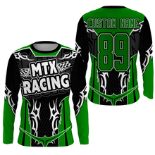 Load image into Gallery viewer, MTX Racing Jersey Custom Name Number UPF30+, Motorcycle Dirt Bike Motocross Off-Road Riders Racewear| NMS435