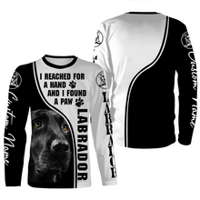 Load image into Gallery viewer, Black Labrador Owner Shirt Hoodie for Kid Adult| I Found A Paw Custom Black Lab Owner Shirt| JTSD362