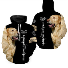 Load image into Gallery viewer, Labrador Retriever Hoodie, Custom Name 3D Dog Shirt for Men Women - JHD196