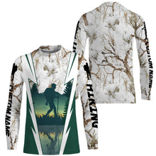 Load image into Gallery viewer, Custom Hiking Winter Camo Hiker Shirts for Men Hiking Long Sleeve UV Protection UPF 30+ Hiking Shirt| SP33