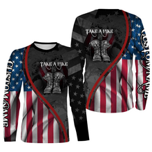 Load image into Gallery viewer, Take A Hike Shirt Mens Patriotic Shirts Hiker Gifts for Men I Love Hiking Tshirt American Apparel SP56