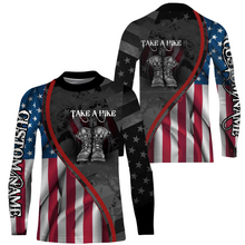 Load image into Gallery viewer, Take A Hike Shirt Mens Patriotic Shirts Hiker Gifts for Men I Love Hiking Tshirt American Apparel SP56
