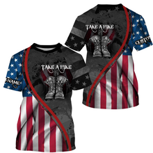 Load image into Gallery viewer, Take A Hike Shirt Mens Patriotic Shirts Hiker Gifts for Men I Love Hiking Tshirt American Apparel SP56