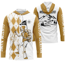 Load image into Gallery viewer, Personalized Weekend Forecast Hiking and Camping Mens Shirt Skull Men's Shirt Short Womens Hiking Shirt SP12