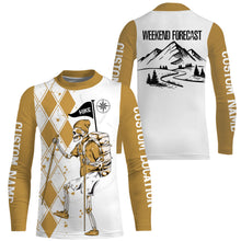 Load image into Gallery viewer, Personalized Weekend Forecast Hiking and Camping Mens Shirt Skull Men's Shirt Short Womens Hiking Shirt SP12