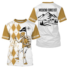 Load image into Gallery viewer, Personalized Weekend Forecast Hiking and Camping Mens Shirt Skull Men's Shirt Short Womens Hiking Shirt SP12