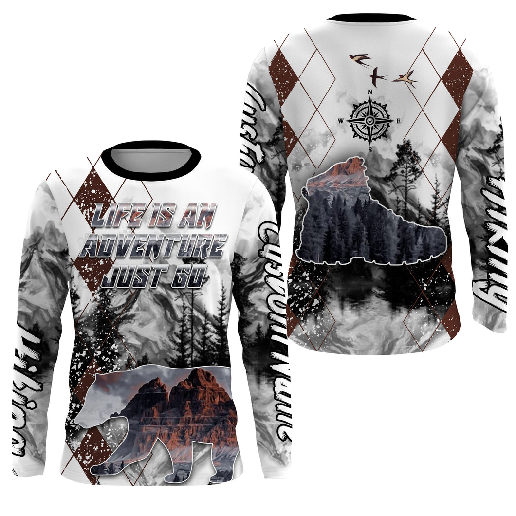 Personalized Hiking Shirt Life Is An Adventure I Love Hiking Tshirt Hike Jersey for Hikers, Man, Father| SP18