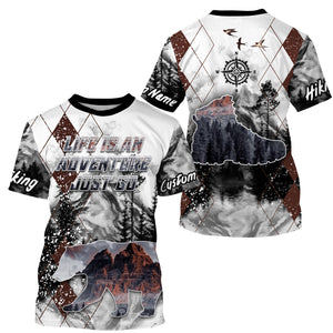 Personalized Hiking Shirt Life Is An Adventure I Love Hiking Tshirt Hike Jersey for Hikers, Man, Father| SP18