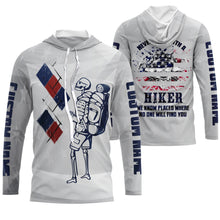 Load image into Gallery viewer, Never Mess with Hiker Personalized Jersey T-Shirt for Men 3D Hiking Long Sleeves Hiker Skull Mountain Shirt UPF30+ SP10